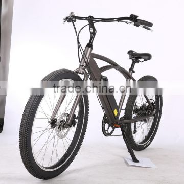 26 inch hot selling electric bike aluminum alloy frame beach cruiser bike CE approved electric beach bike