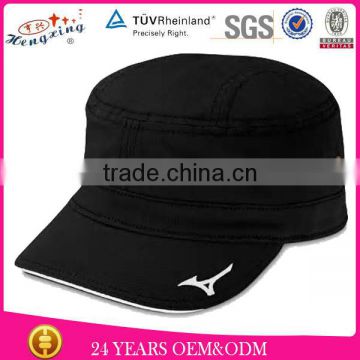 Fashion Black 100% Cotton Custom Cheap Military Cap