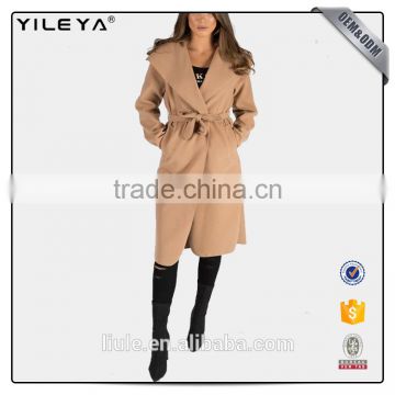 high fashion brown women trenchcoat with waistband
