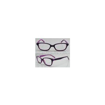 Purple / Orange Hand Made Kids Eyeglasses Frames , Eye Spectacles Frames