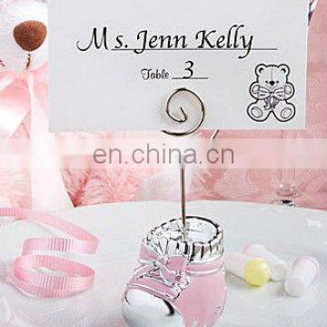 Novel baby Shoe Design Place Card Holder baby shower favors