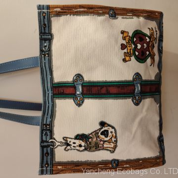 Manufacturer's new fashion canvas tote bag customization. Cotton shopping bag. Spot printing canvas bag customization