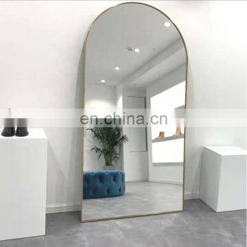 Wholesale Manufacturer Cheap Decorative Metal Framed Arch Full Length Floor Dressing Mirror