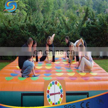 Mega twister large inflatable game board, large inflatable 3d twister game