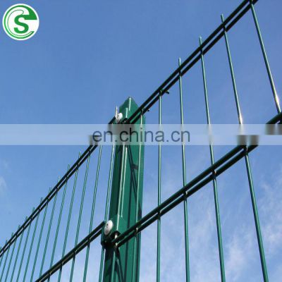 Outdoor twin wire fence double wire bar welded mesh fence