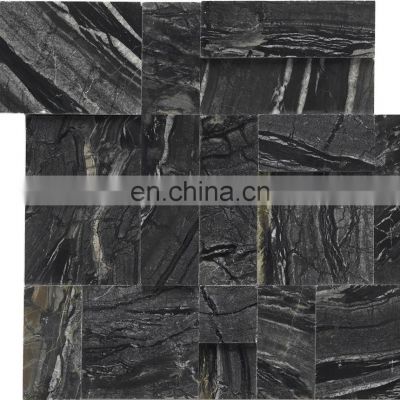 Factory Stock mosaic 6-8mm thickness hotel project glass natural stone mosaic tile glass mosaic