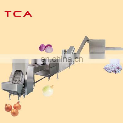 automatic onion cutting machine onion peeling machine processing production line