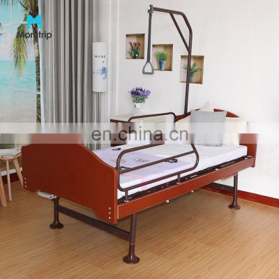 Morntrip Factory Wholesale Medical Nursing Bed Multifunctional Bed Elderly Patient Hospital Bed with Lifting Pole