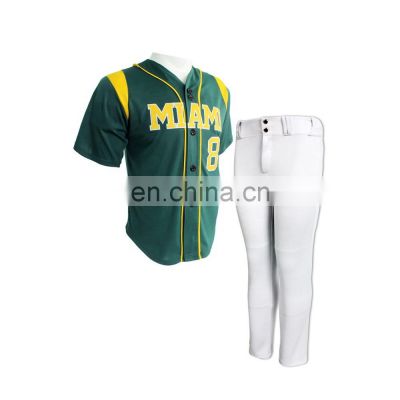 ODM Service professional baseball uniform wholesale price custom baseball uniform
