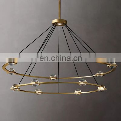 Hengzhi Custom Villa K9 Glass Chandelier Globular Led Celling Light 60\