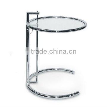 Moulded Tempered Glass Eileen Gray Side Table-Modern Mid-century Designer Furniture Producer In China