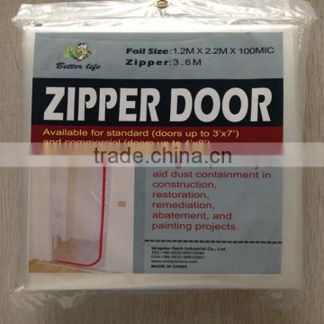 High quality "C"type plastic zipper door for painting