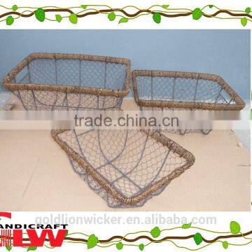 wholesale seagrass baskets with wooden handle