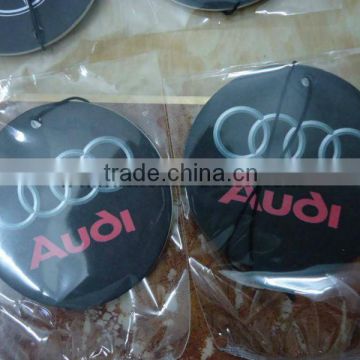 Shenzhen Lihome make car paper air freshener in custom car logo shape and different sizes