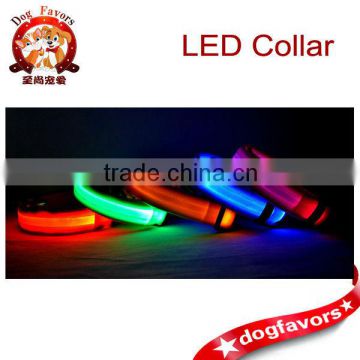 Led collars for dog and cat. Safety led dog collars, LED dog leashes