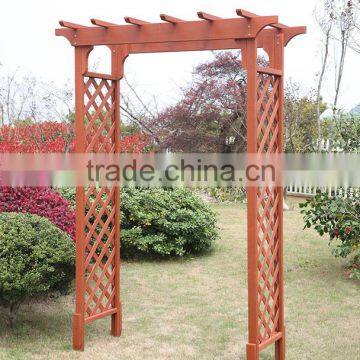 outdoor wooden garden arch