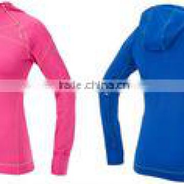 Polyester / Cotton Blend Custom made Pullover Ladies Pink Hoodies