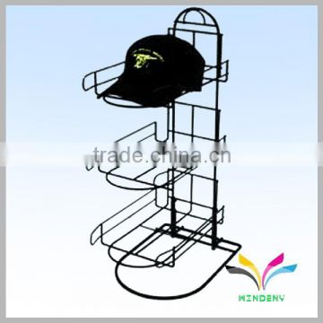 Display canvas hat light duty retail shop fashion metal display stand for cap