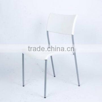 simple cheap plastic stackable fastfood hotel dining chair 1001b