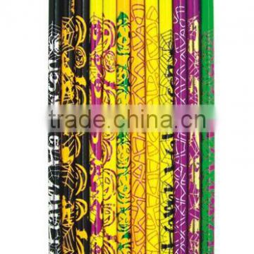 7"HB,basswood foil&printing&mix printing pencil with eraser