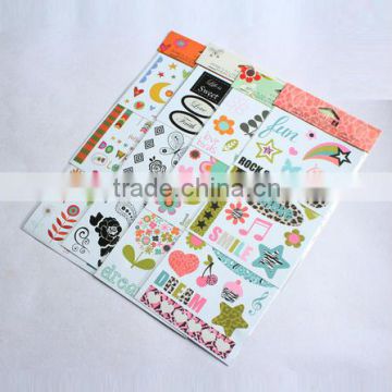 High quality custom PET paper sticker,wall paper sticker,reusable sticker paper