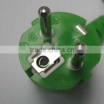 Russian 16A 250V angled type green GOST-R plug