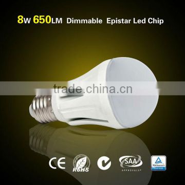 hot sale,excellent quality 8W 650LM Energy Saving led bulbs 8w e27