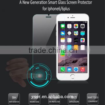 Cell phone accessory 2.5D 0.33mm hot sale smart screen protector for iphone 6 6s smart tempered glass screen protector