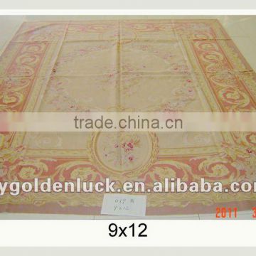 9x12 Fine chinese aubusson wool woven carpet made by hand