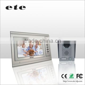 7" hand free touch button panel monitor aluminum video doorbell video portafon videophone with waterproof door carema