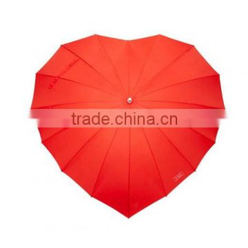 Red Custom Shape Wedding Heart Shape Umbrella