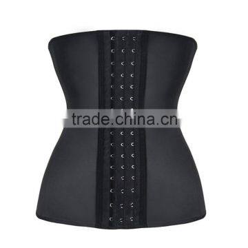 Factory Direct Spandex Black Wholesale Waist Training Corsets Steel Boned