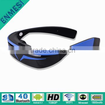 Smart Wearable Device Android Wifi Video Glasses 3D 1080P Full HD