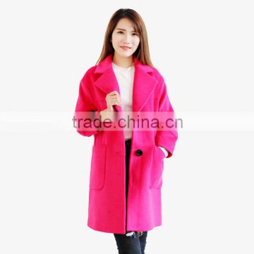 2015 Autumn Winter woolen garment customized woman's wear fashion maxi long coats two buckle