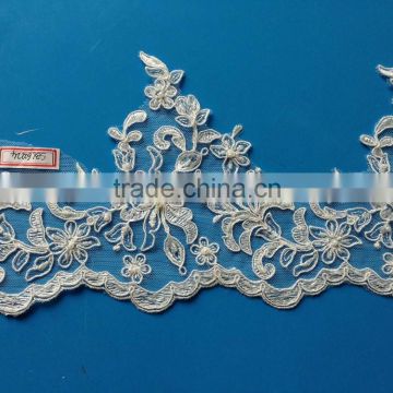 Cheap price bridal beaded lace trims