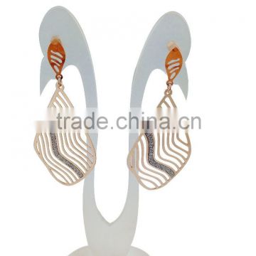 Stainless Steel newest style laser cut patterns earring