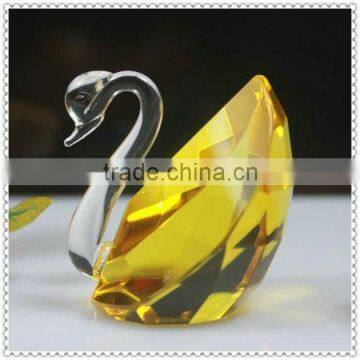 Wholesales Golden Crystal Swan Figurines for Table Decoration