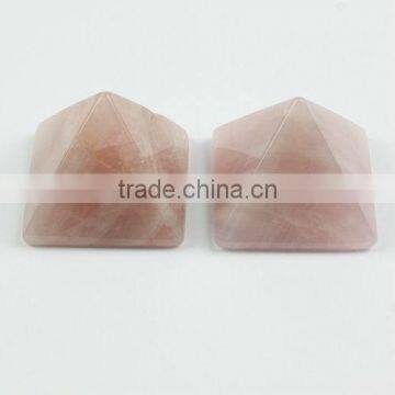 SL72514 Natural rose quartz gemstone energy pyramid