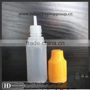 new design 10ml eliquid bottle child proof cap with tamper evident ring LDPE dropper bottle