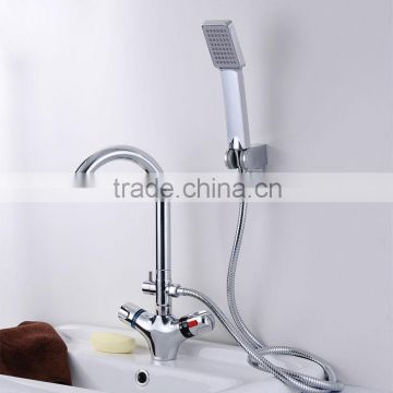 Bathroom thermostatic faucet sink mixer water tap with shower hand bathroom sink
