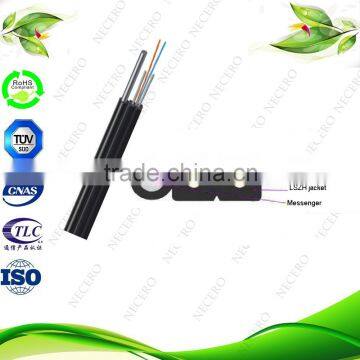 1 Fiber Single-mode FRP Strength member Messenger Wire LSZH FTTH Drop Cable-GJYXFCH