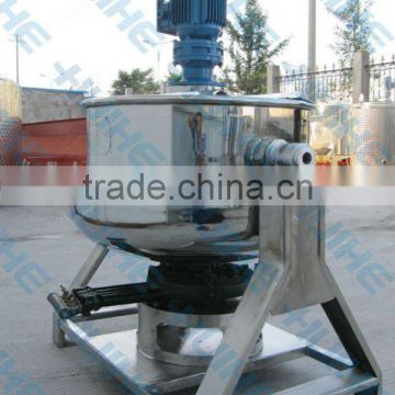 tilting nature gas heating jacketed kettle with mixer