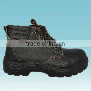 thick-heeled steel toe cap black construction foot protection safety shoes