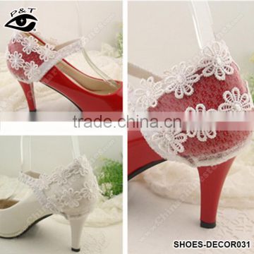 Shoe Accessories Shoe Heel Covers European-style Lace Design Shoe Covers for High heels
