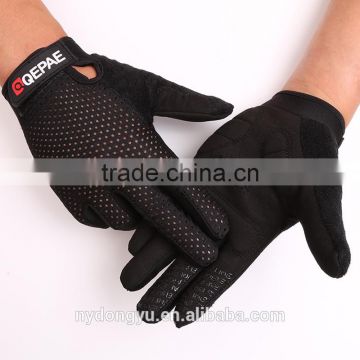 black mesh breathable cycling outdoors training gloves /unisex at 6 color cylcing motor full finger gloves