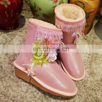 Aidocrystal new style comfortable warm women shoes china wholesale winter girl lovely bling snow boots
