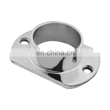 Flooring Mounted Stainless Steel Round Tube Flange Base Plate Hold Valuable Pipes