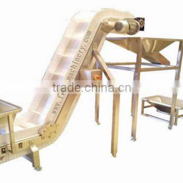 Acclivitous belt conveyor/ high inclination conveyor with hopper for sale