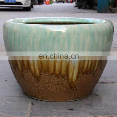 Large unique decorative ceramic fish bowl plant pot