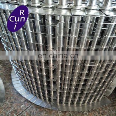 Stainless steel flat flex wire mesh conveyor belt used for eggs